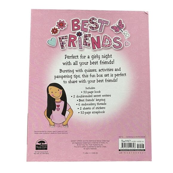 Sandy Creek Best Friends Craft Kit Book Scrapbook Keyring Threads Stickers - Picture 2 of 2